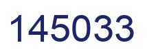 Number 145033 blue image
