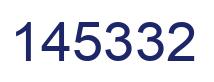 Number 145332 blue image