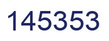 Number 145353 blue image