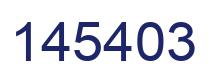 Number 145403 blue image