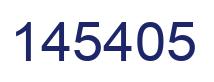 Number 145405 blue image