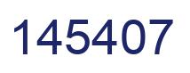 Number 145407 blue image