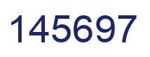 Number 145697 blue image