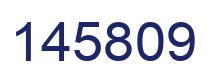 Number 145809 blue image