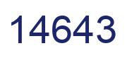 Number 14643 blue image