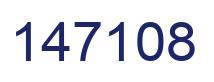 Number 147108 blue image
