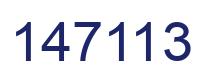 Number 147113 blue image