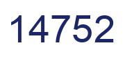 Number 14752 blue image