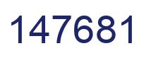 Number 147681 blue image