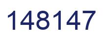 Number 148147 blue image