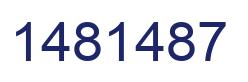 Number 1481487 blue image