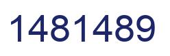 Number 1481489 blue image