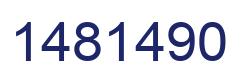 Number 1481490 blue image