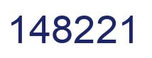 Number 148221 blue image