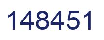 Number 148451 blue image