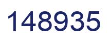 Number 148935 blue image