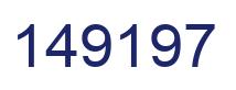 Number 149197 blue image