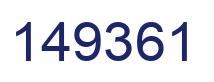 Number 149361 blue image