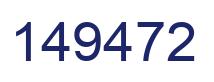 Number 149472 blue image