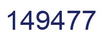 Number 149477 blue image