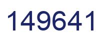 Number 149641 blue image