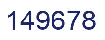Number 149678 blue image