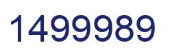 Number 1499989 blue image