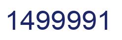 Number 1499991 blue image