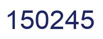 Number 150245 blue image