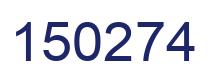 Number 150274 blue image