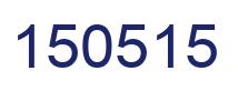 Número 150515 imagen azul