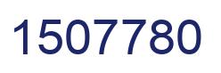 Number 1507780 blue image