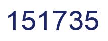 Number 151735 blue image