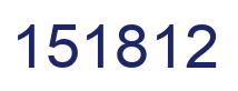 Number 151812 blue image