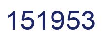 Number 151953 blue image