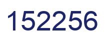 Number 152256 blue image