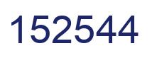 Number 152544 blue image