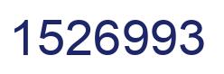 Number 1526993 blue image