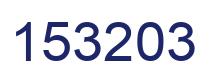 Number 153203 blue image