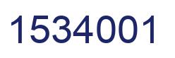 Number 1534001 blue image