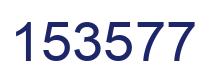 Number 153577 blue image