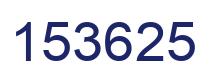 Number 153625 blue image