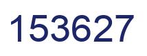 Number 153627 blue image