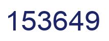 Number 153649 blue image