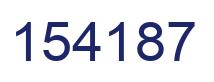 Number 154187 blue image