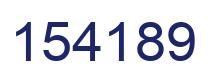 Number 154189 blue image