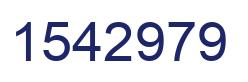 Number 1542979 blue image