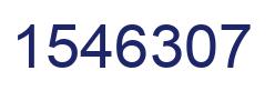 Number 1546307 blue image