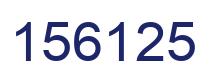 Number 156125 blue image