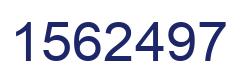 Number 1562497 blue image
